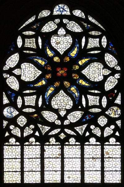 Fenster w115, die Nordrose (Rosettenfenster - innen) von French School