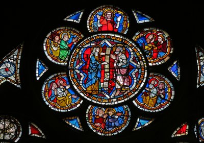 Eine heilige Frau bringt die Nachricht der Auferstehung zu St. Peter von French School