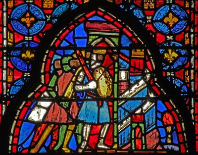 Fenster w15 Heilige Reliquien: Heraklius erobert die persische Hauptstadt von French School