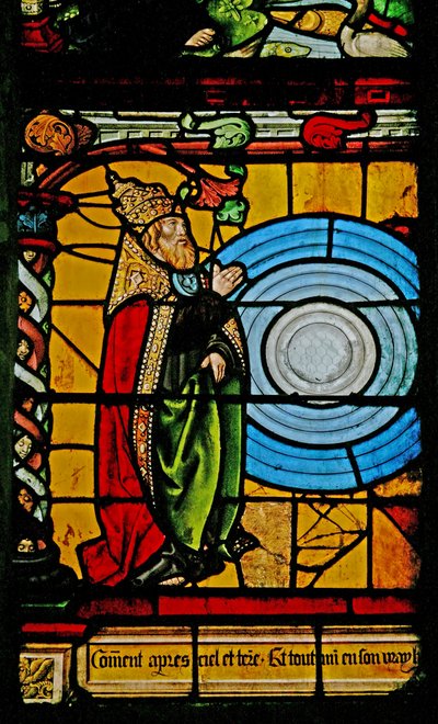 Gott der Schöpfer erschafft die Himmel und die Erde von French School