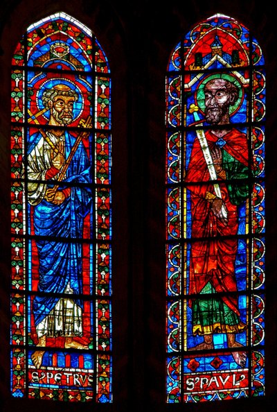 Fenster w202 Darstellung von St. Peter und St. Paul von French School