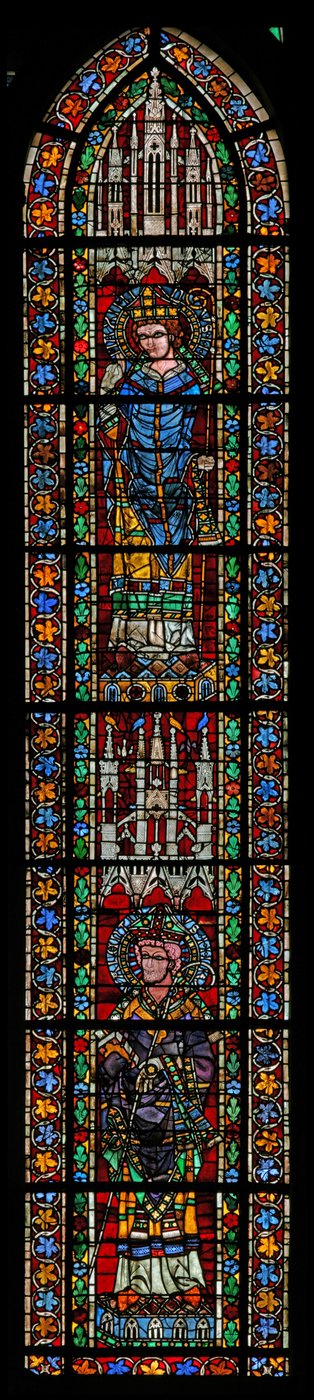 Fenster w205 mit dem heiligen Maximin und dem heiligen Valentinus von French School