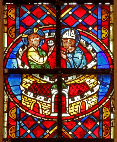 Fenster w211 zeigt St. Denis empfängt die Kommunion im Gefängnis von French School