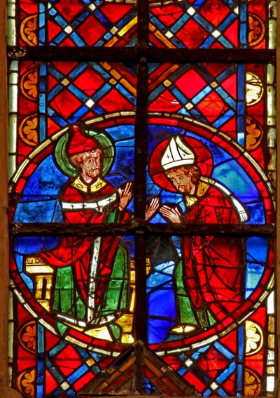 Fenster w211 zeigt St. Petrus sendet St. Denis nach Gallien von French School