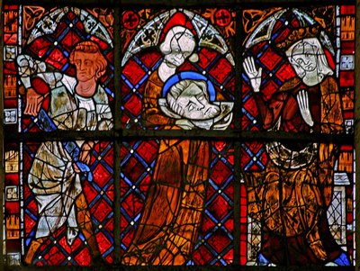 Fenster w225 mit einer Szene aus dem Leben des Heiligen Johannes des Täufers: Salome erhält seinen Kopf von French School
