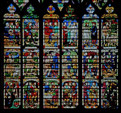 Fenster w232 zeigt Szenen aus der Geschichte von Daniel von French School