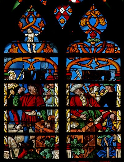 Fenster w234 zeigt Josef wird in die Grube geworfen von French School