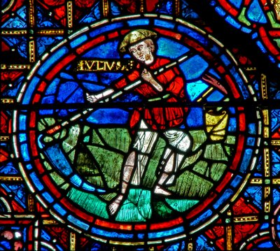 Fenster w28a mit den Monatsarbeiten. Juni von French School
