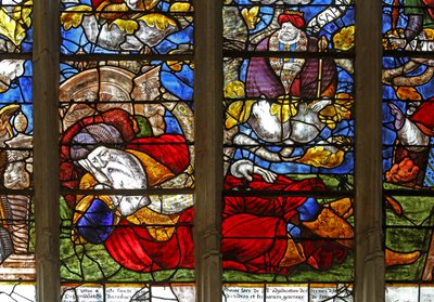 Fenster w3 mit Darstellung von Jesse am Jessebaum von French School