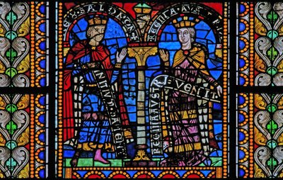 Fenster w5 mit Salomo und der Königin von Saba von French School