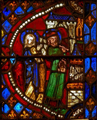 Joachim und St. Anna kehren vom Tempel zurück von French School