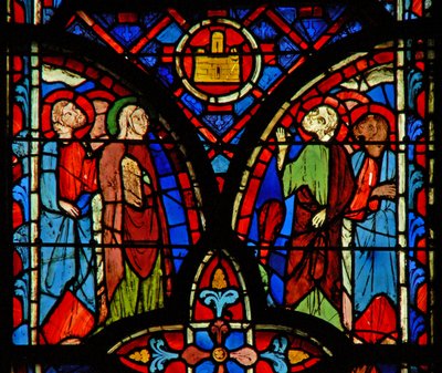 Heilige Frauen und eine Gruppe von Aposteln von French School