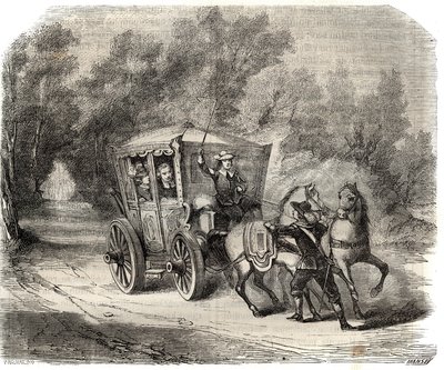 Ohne die Wache des Königs, die sie glücklicherweise trafen, ist es wahrscheinlich, dass sie wieder gehen würden. Der Abt von Frémicourt versuchte, die Marquise von Montespan (Françoise Athénaïs) von Rochechouart Mortemart (oder Madame de Montespan) (1640-1 von French School