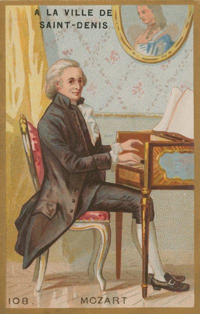 Wolfgang Amadeus Mozart, österreichischer Komponist der Klassik des 18. Jahrhunderts von French School