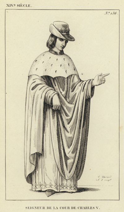 XIV Jahrhundert, Herr am Hof von Karl V. von French School