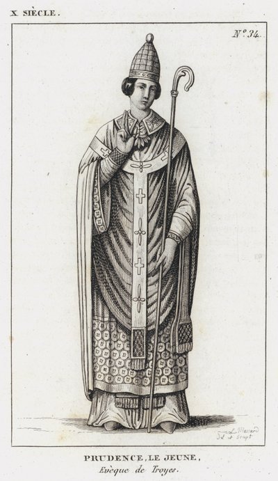 X Jahrhundert, Prudence der Jüngere, Bischof von Troyes von French School