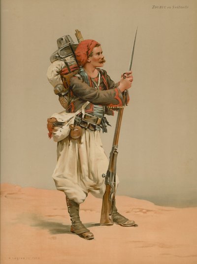 Zouave auf Wache von French School