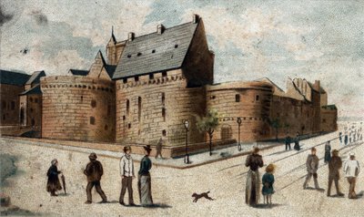 Ansicht des Schlosses von Nantes (untere Loire). von French School