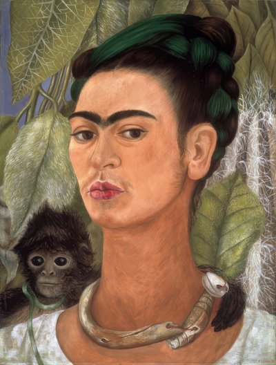 Selbstporträt mit Affe von Frida Kahlo