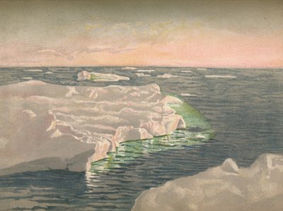 Bei Sonnenuntergang, 22. September 1893. Aquarellskizze, 1893, 1897 von Fridtjof Nansen