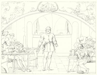 Illustration zu Schillers Lied von der Glocke von Friedrich August Moritz Retzsch