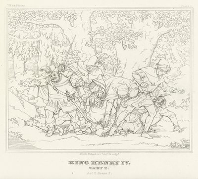 König Heinrich IV., Teil I, Akt II, Szene 2 von Friedrich August Moritz Retzsch