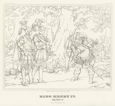 König Heinrich IV., Teil I, Akt V, Szene 4 von Friedrich August Moritz Retzsch