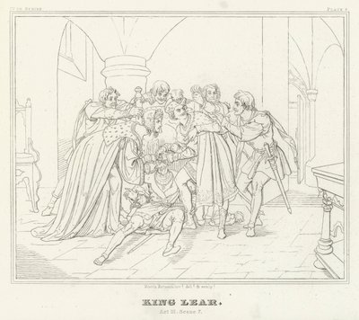 König Lear, Akt III, Szene 7 von Friedrich August Moritz Retzsch