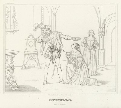 Othello, Akt IV, Szene 2 von Friedrich August Moritz Retzsch