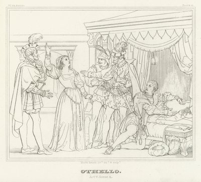 Othello, Akt V, Szene 2 von Friedrich August Moritz Retzsch