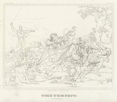 Der Sturm, Akt IV, Szene 1 von Friedrich August Moritz Retzsch