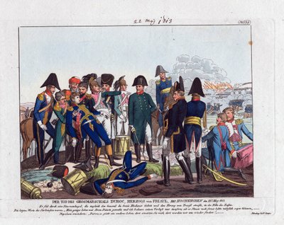 Der Tod von Marschall Duroc in Hochkirchen am 22. Mai 1813 (Schlacht bei Bautzen oder Wurschen) von Friedrich Campe