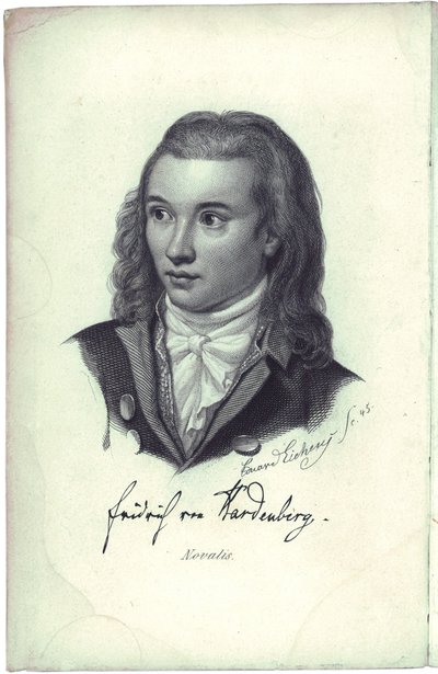 Porträt des Dichters Novalis 1772-1801, 1845 von Friedrich Eduard Eichens