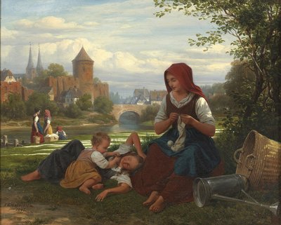Die Bleiche, 1845 von Friedrich Eduard Meyerheim
