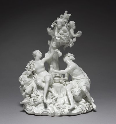 Bacchus und Venus, Hersteller Tournay Fabrik, Belgien, ca. 1755 von Friedrich Elias I Meyer