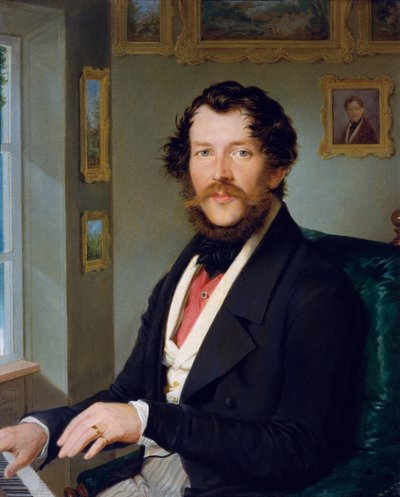 Bildnis eines Herrn vor dem Klavier von Friedrich Johann Gottlieb Lieder