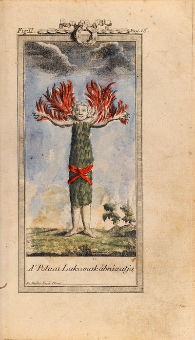 Illustration in Ludvig Holberg - Die Reise von Niels Klim zur Unterwelt von Friedrich Müller