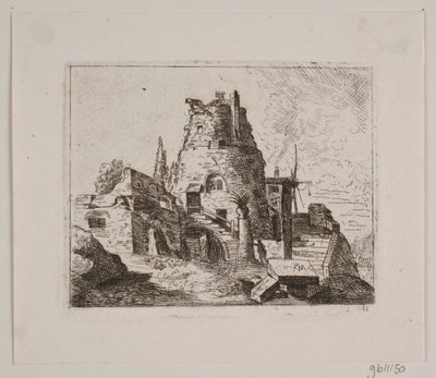 Ruine mit Turm von Friedrich Münter