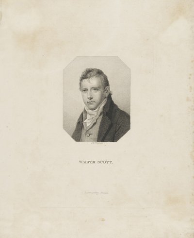 Porträt des historischen Romanautors und Dichters Sir Walter Scott 1771-1832, ca. 1825 von Friedrich Wilhelm Bollinger