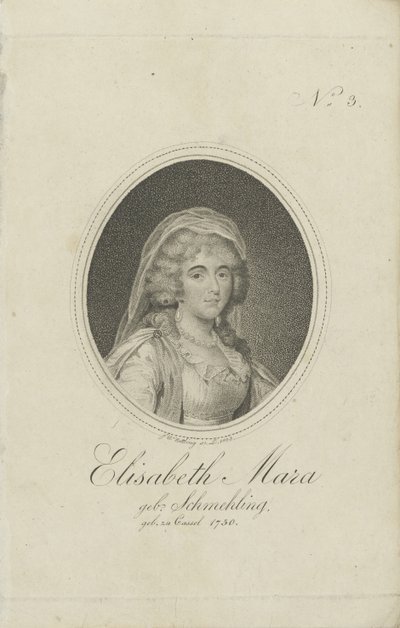 Gertrud Elisabeth Mara, geb. Schmeling 1749-1833, 1803 von Friedrich Wilhelm Nettling