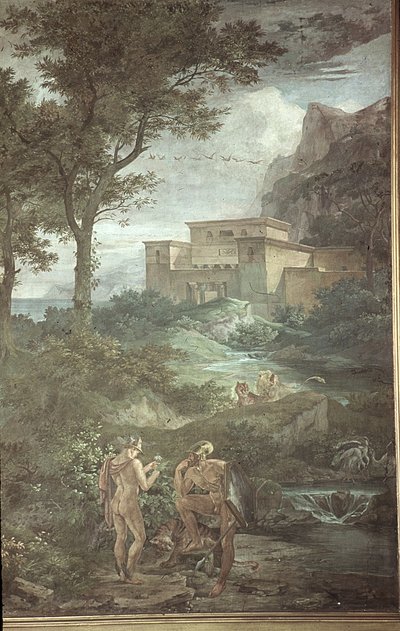 Odysseus auf der Insel der Circe, Szenen aus der Odyssee von Friedrich the Elder Preller