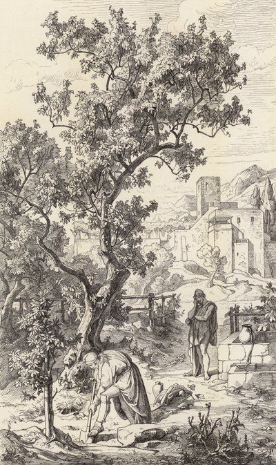 Odysseus besucht seinen Vater Laertes von Friedrich the Elder Preller