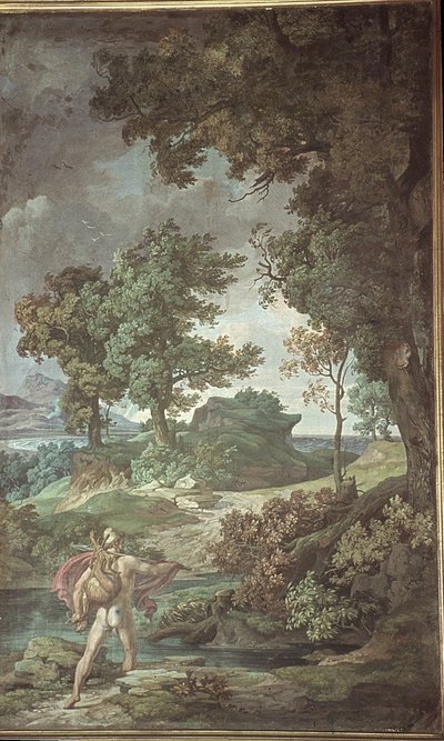 Rückkehr des Odysseus von der Jagd, Szenen aus der Odyssee von Friedrich the Elder Preller