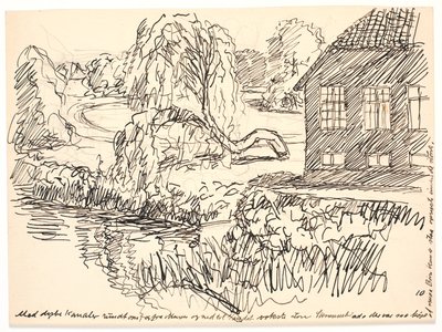 Mit tiefen Kanälen rundherum von Fritz Syberg