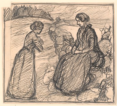 Entwurf zu H.C. Andersen "Die Geschichte einer Mutter" von Fritz Syberg