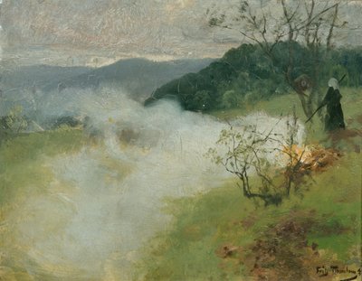 Gartenabfälle verbrennen von Fritz Thaulow