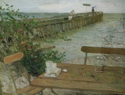 Landungssteg am Starnberger See von Fritz von Uhde