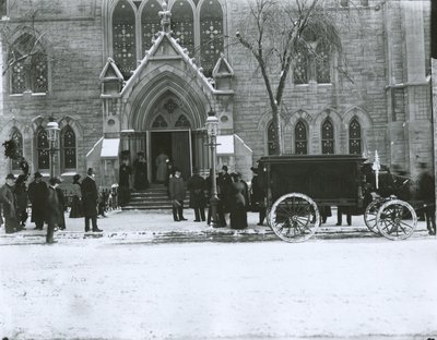 Mrs. Gilberts Beerdigung, Bloomingdale Reformed Dutch Church, New York City von G.P. Hall und Sohn