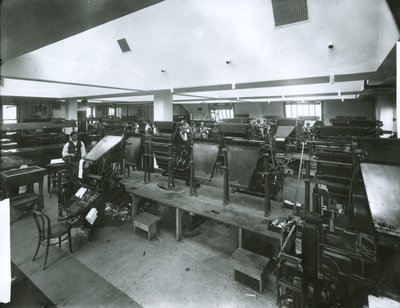 New York Evening Post Drucksaal von G.P. Hall und Sohn