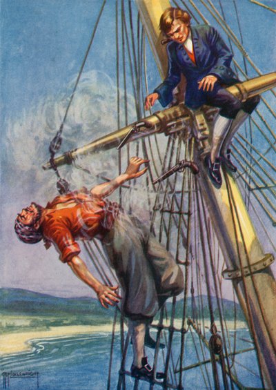 Illustration für Die Schatzinsel von Robert Louis Stevenson von G.P. Micklewright